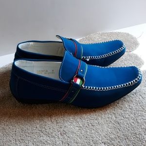Giorgio Rioni Mens Shoes Blue Slip On Event